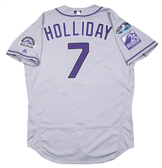 2018 Matt Holliday Game Used Colorado Rockies NLDS Game 2 Jersey (MLB Authenticated)